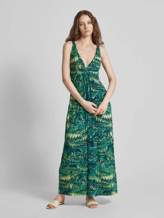 Платье макси с узором по всей поверхности