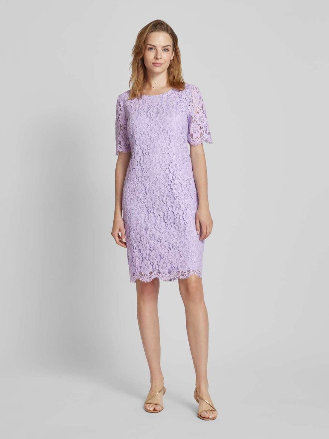 Платье длиной до колена с эффектом выгорания