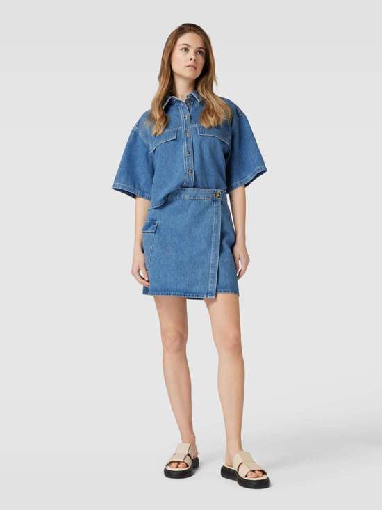 Эксклюзивная коллекция - джинсовая юбка с запахом