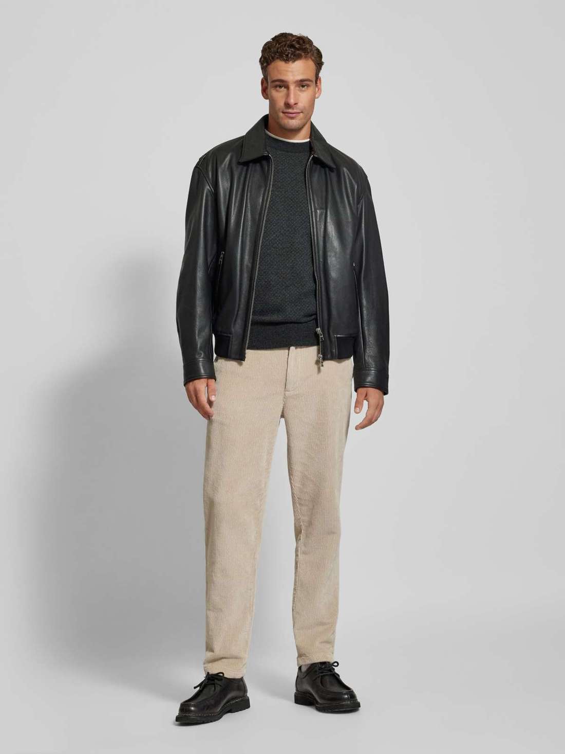 Вязаный свитер с ребристыми манжетами Eltoro