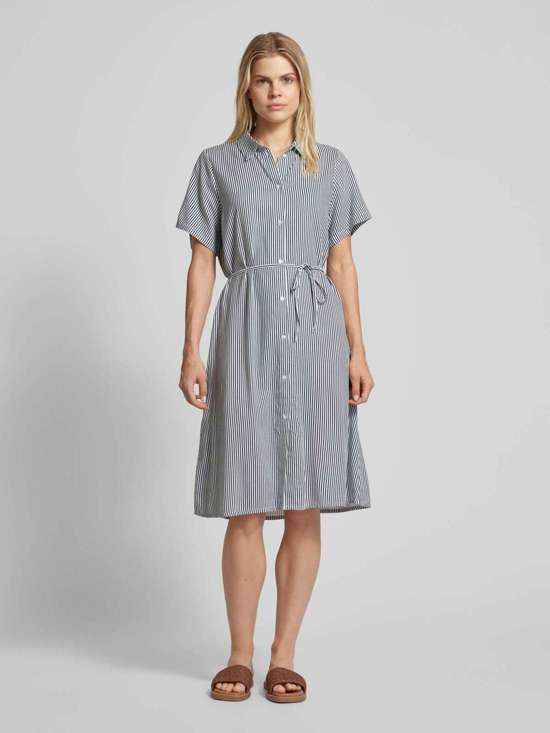 Платье-рубашка из вискозы с завязкой на талии Viragna