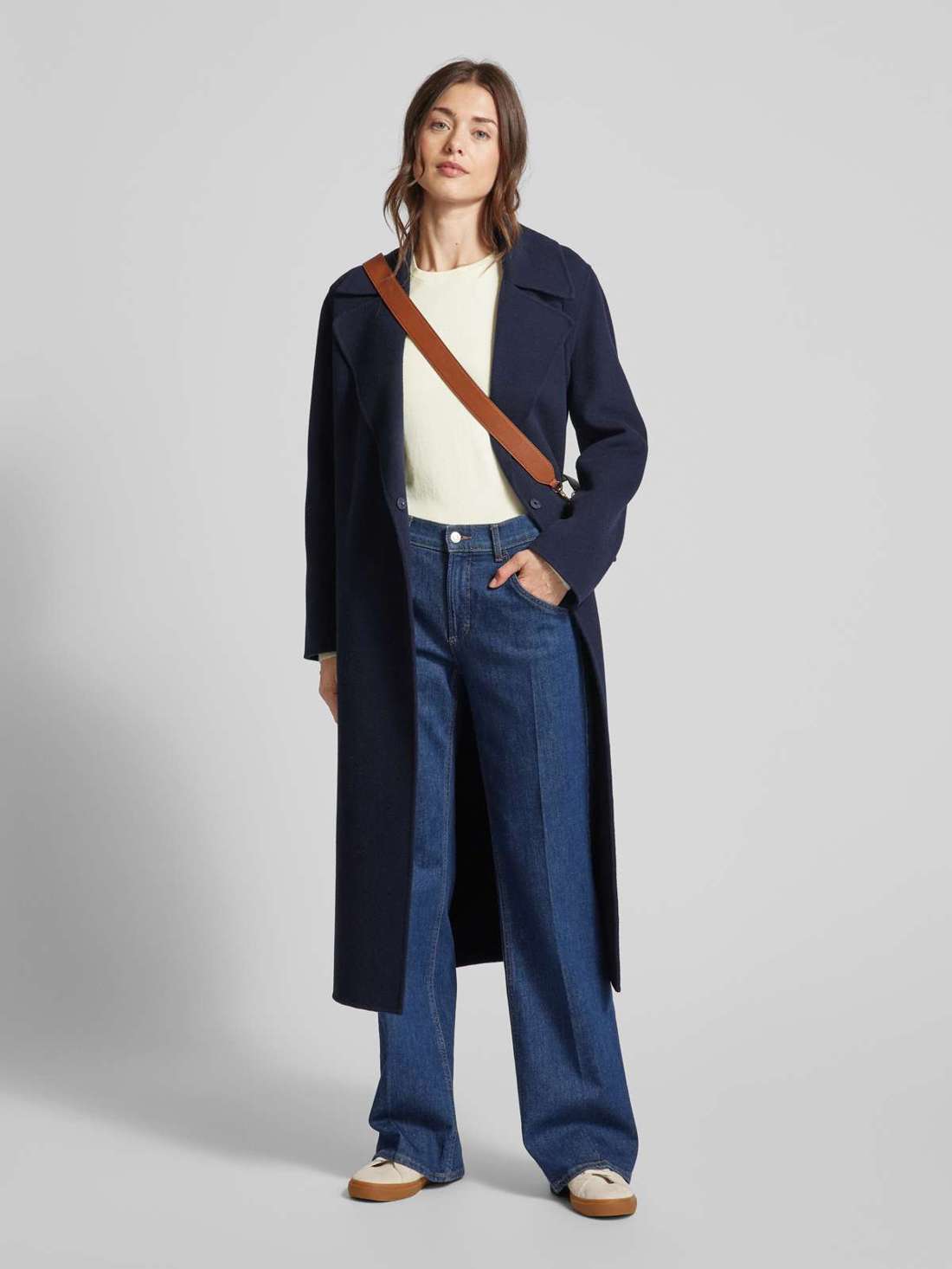 Трикотажный джемпер обычного кроя с ребристыми манжетами