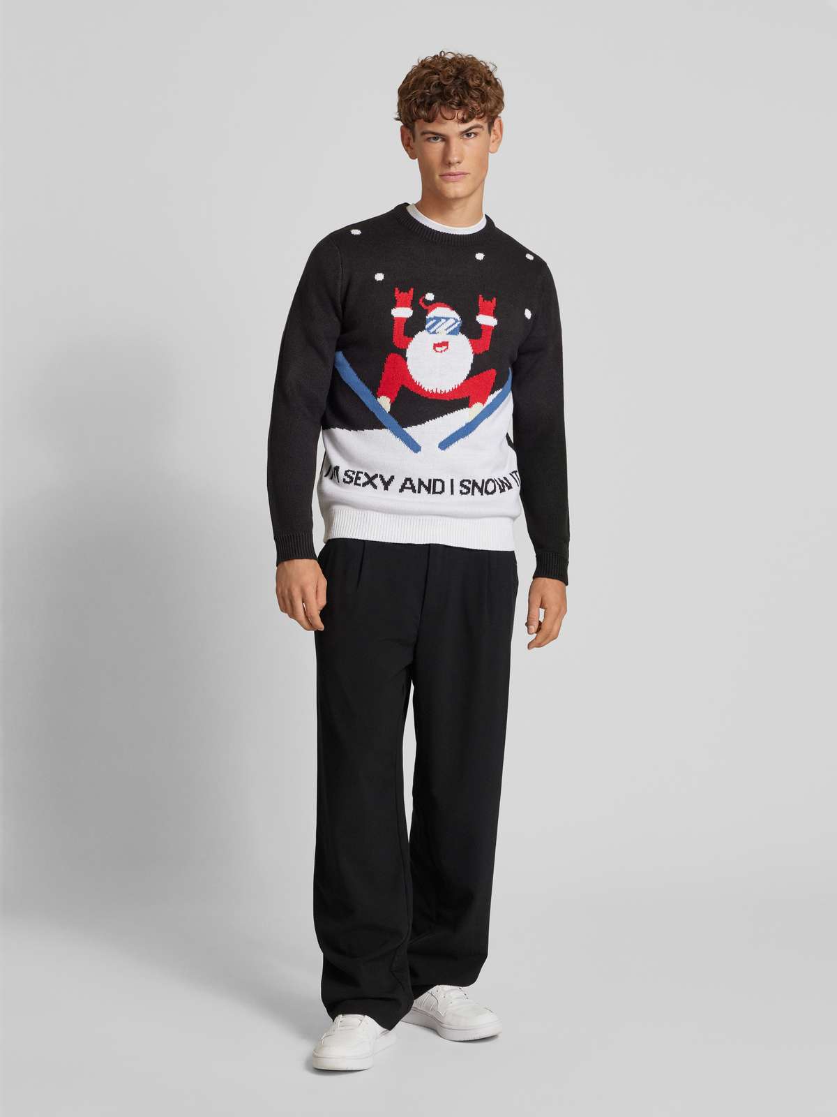Вязаный свитер с ребристыми манжетами XMAS