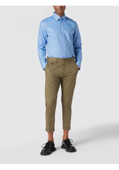 Деловая рубашка приталенного кроя из твила с удлиненными рукавами