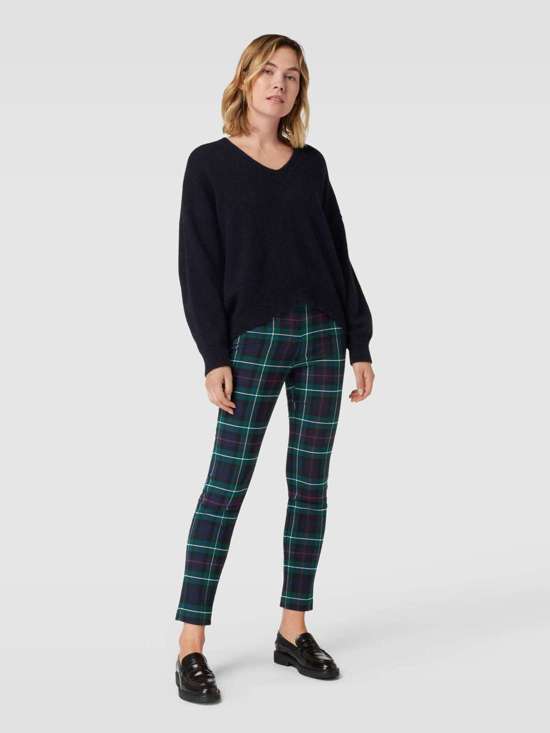 Брюки из ткани с клетчатым узором