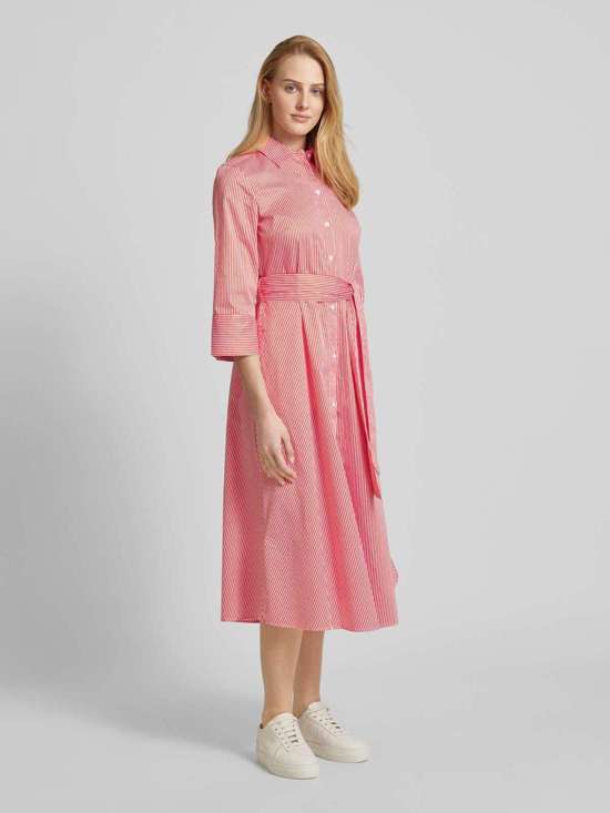 Платье-рубашка с полосатым узором