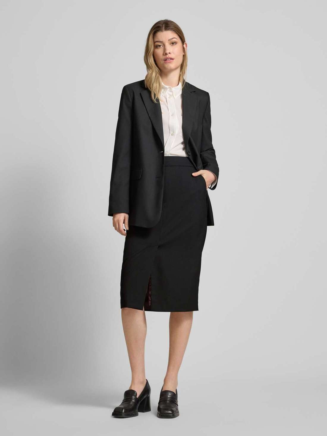 Юбка-миди с молнией в шве