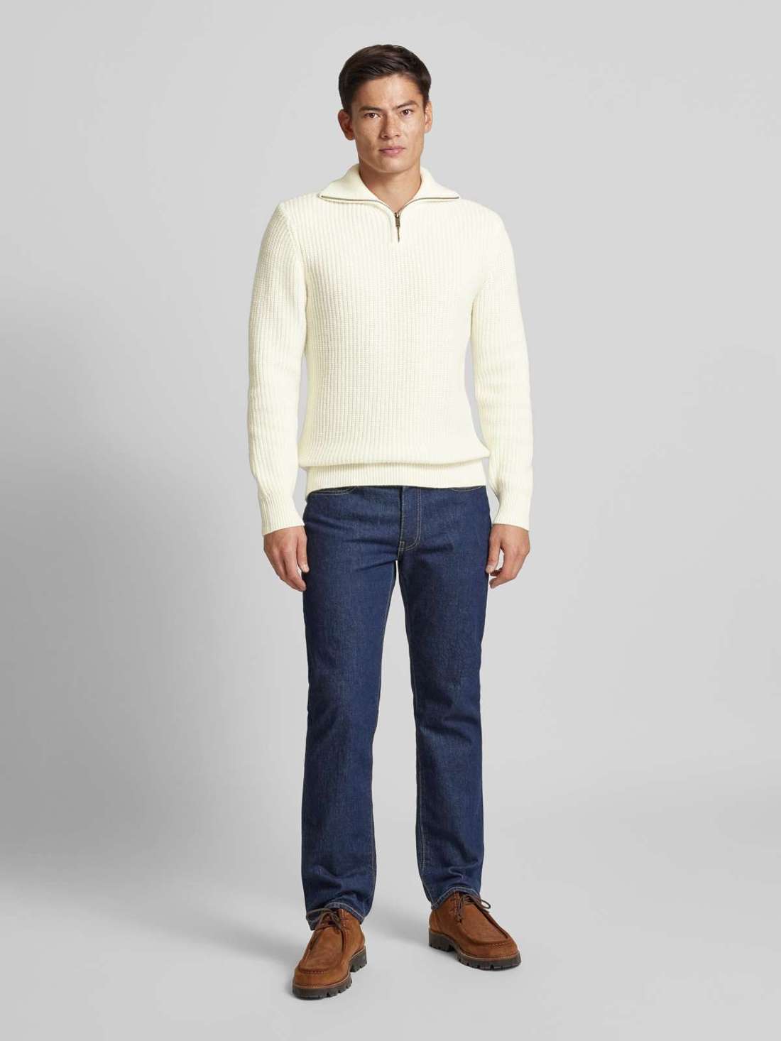 Вязаный свитер с ребристыми манжетами LAND