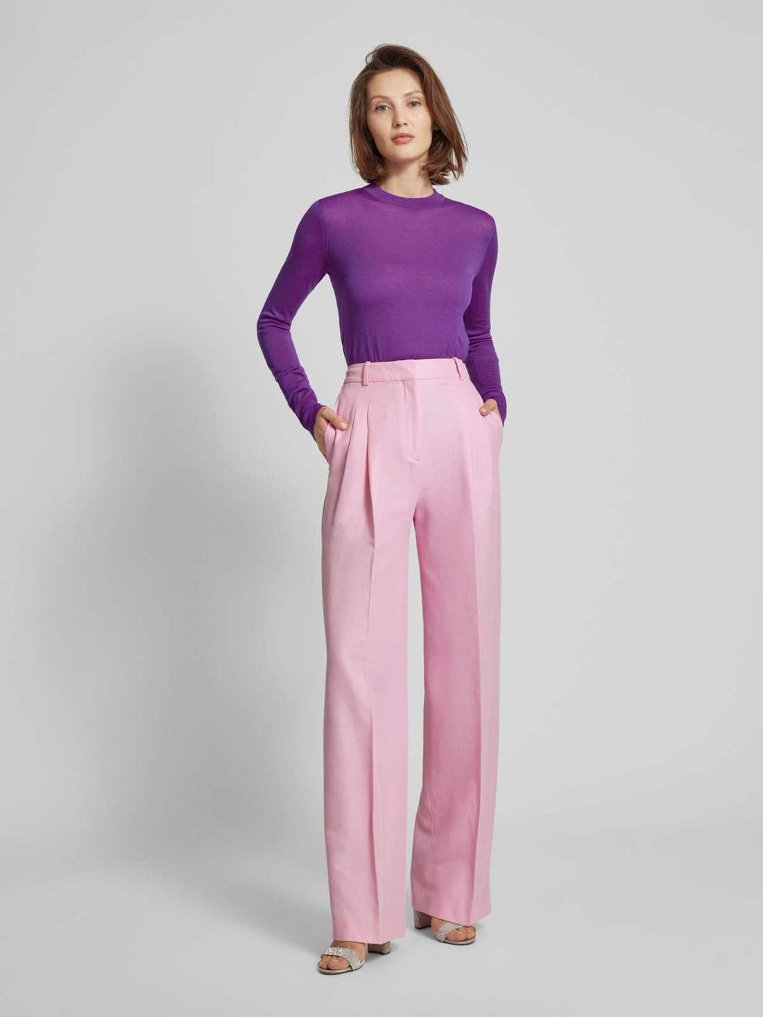 Вязаный свитер с круглым вырезом EMMA