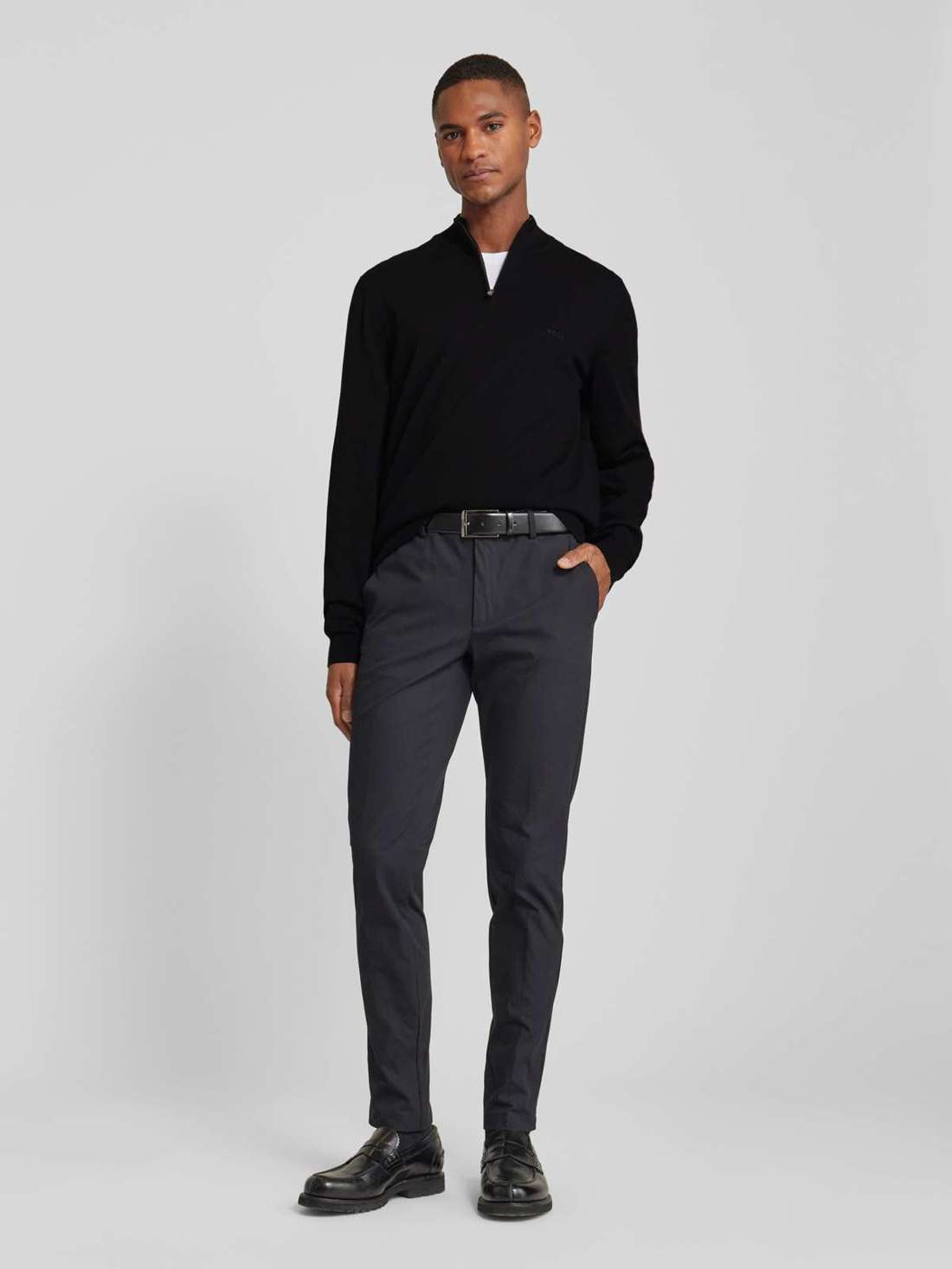 Вязаный свитер на короткой молнии Padro