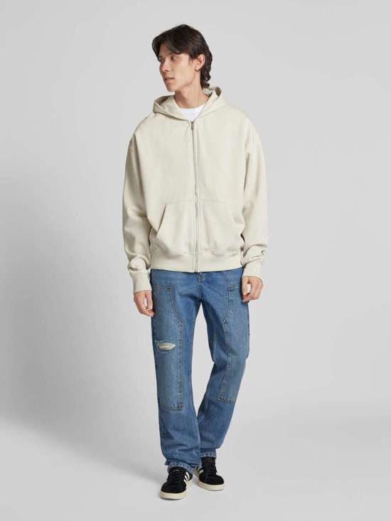 Джинсы прямого кроя с потертым видом HALDOR