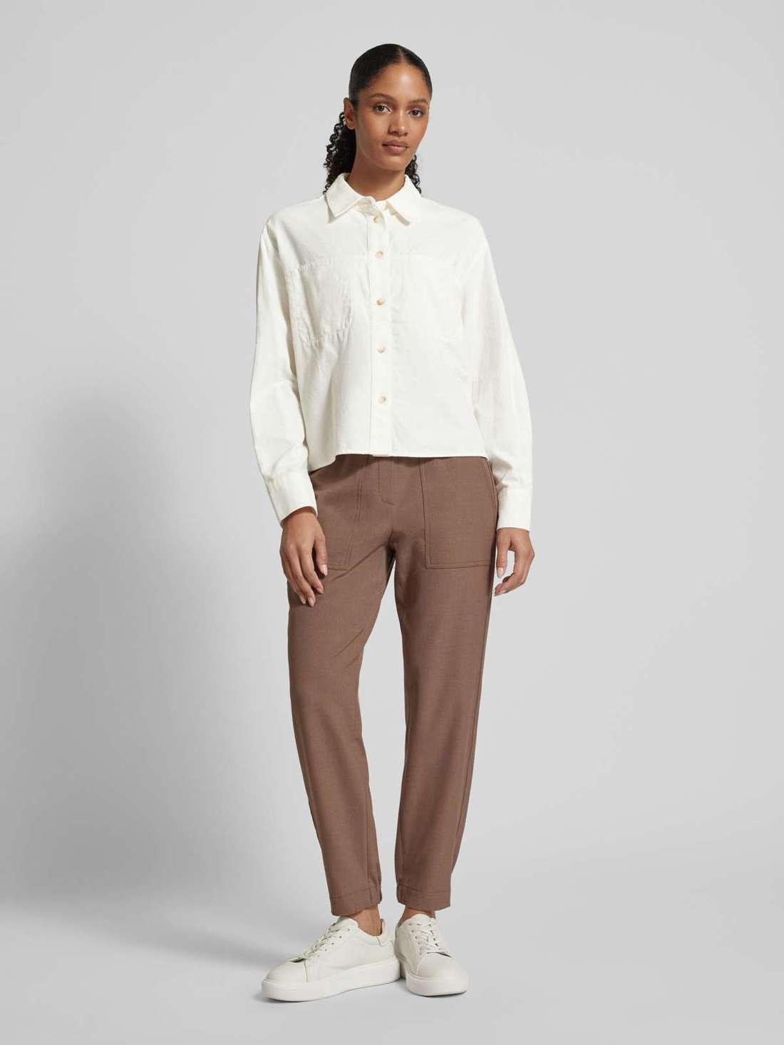 Блузка-рубашка с планкой на пуговицах Froni