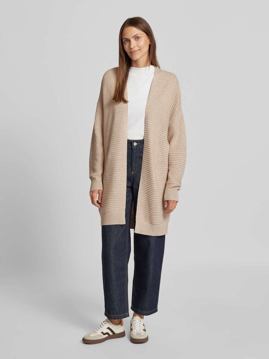 Кардиган с ребристыми манжетами