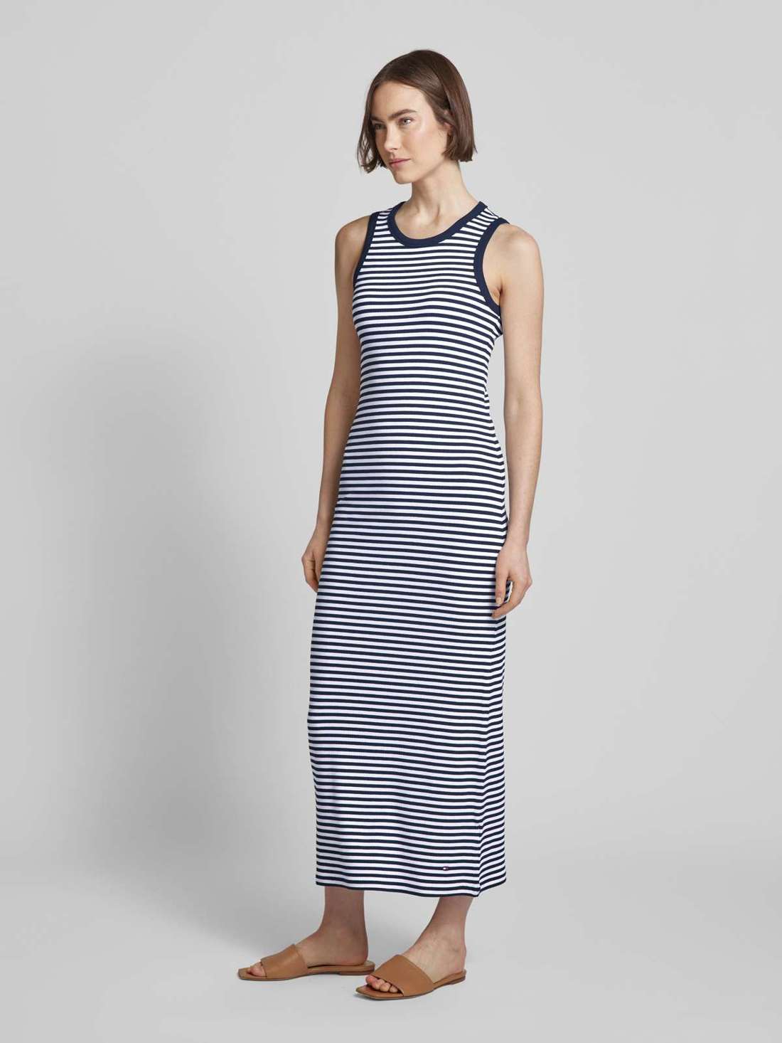 Платье макси с полосатым узором