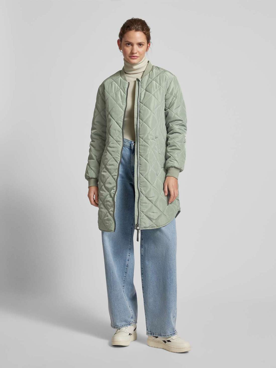 Стеганое пальто классического кроя с воротником стойкой JESSICA