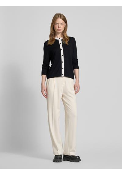 Шерстяной кардиган с планкой на пуговицах во всю длину