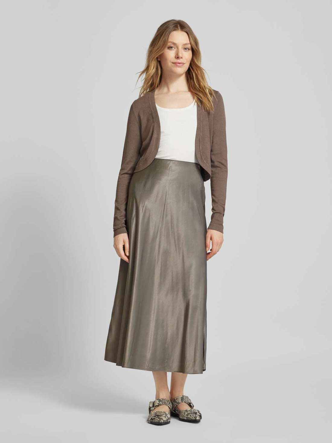 Болеро из смесовой вискозы с открытой передней частью ASTRID