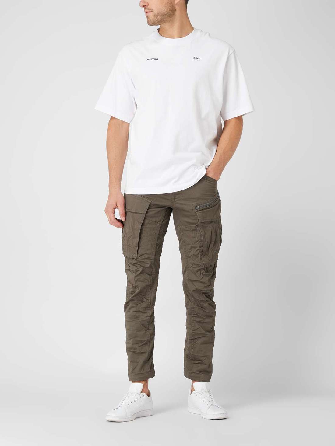 Брюки-карго обычного зауженного кроя с эластичной тканью Rovic