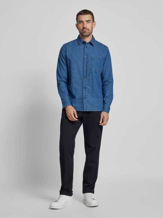 Джинсовая рубашка с нагрудными карманами BAASO