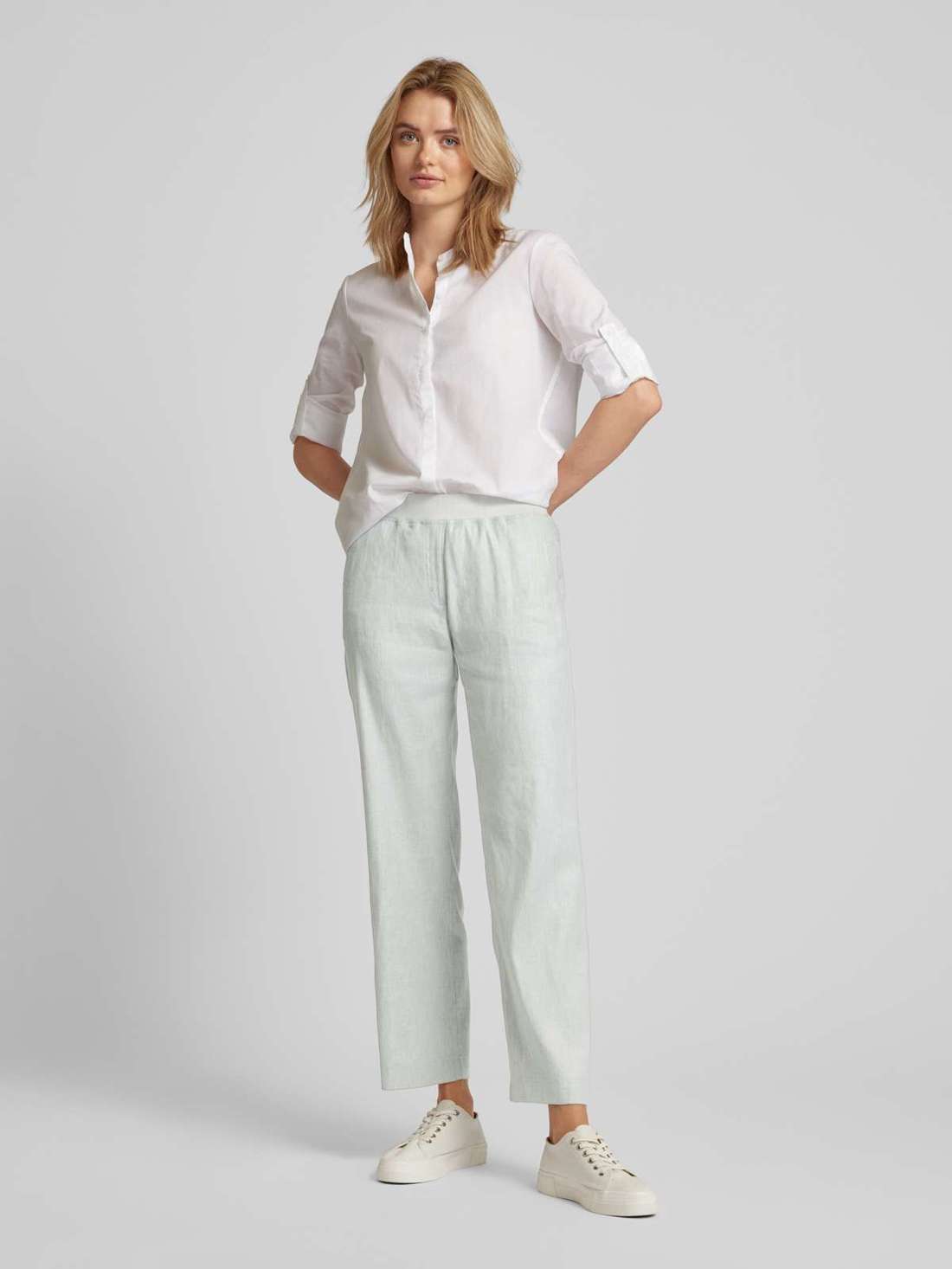 Брюки расклешенного кроя с эластичным поясом PAM