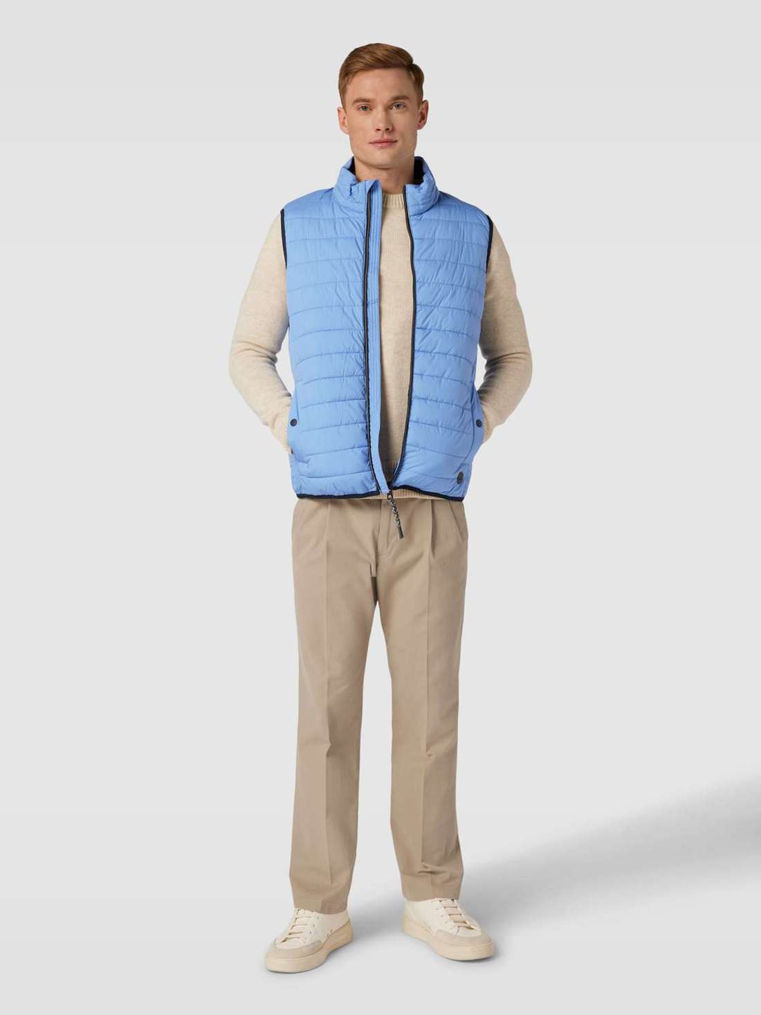 Стеганый жилет с боковыми карманами
