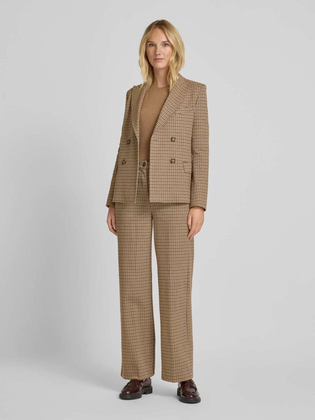 Брюки прямого кроя с загнутыми складками PANETTO