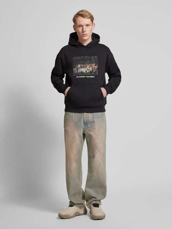 Джинсы мешковатого кроя с пятью карманами и вискозным наполнением