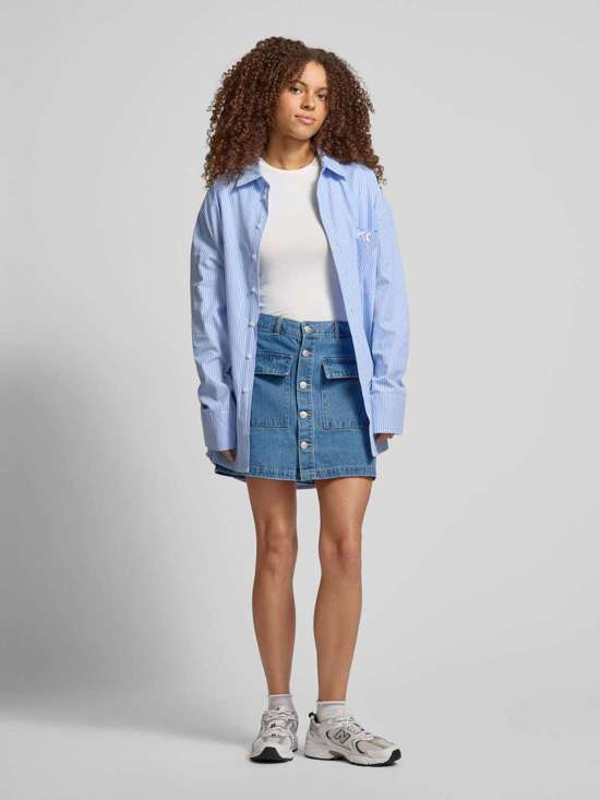 Мини-юбка джинсовая из чистого хлопка с застежкой спереди CHRISSY