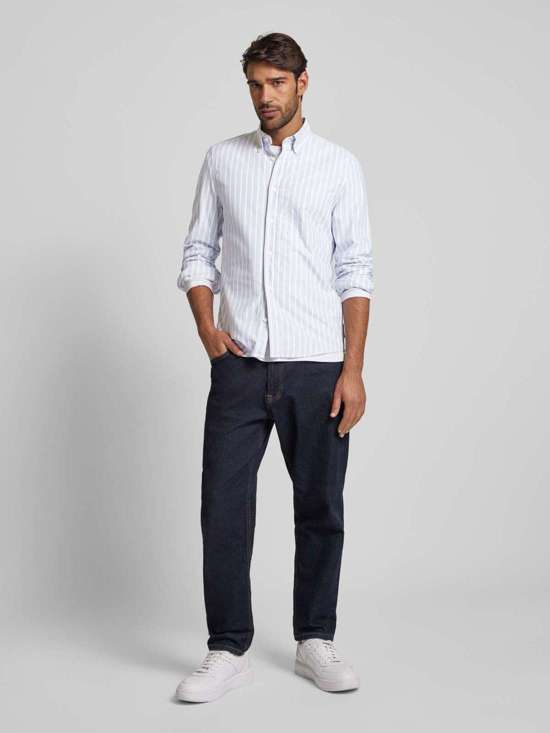 Рубашка-оксфорд стандартного кроя из натурального хлопка с полосатым рисунком