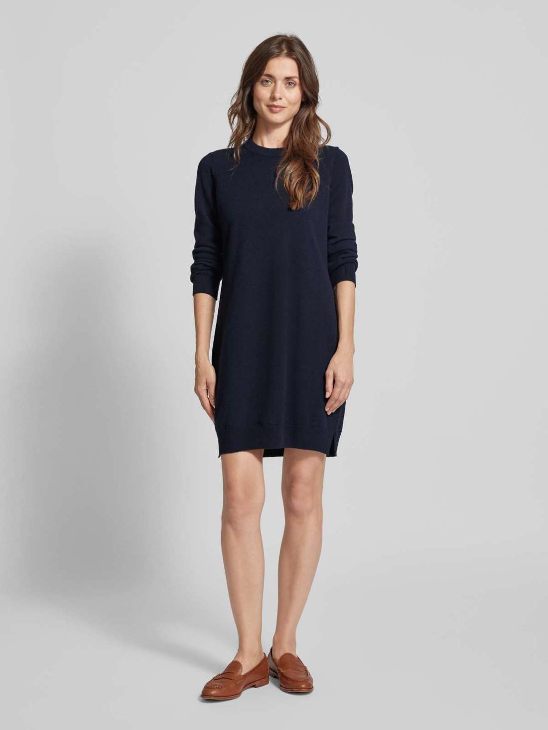 Шерстяное платье с круглым вырезом SUPERFINE LAMBSWOOL