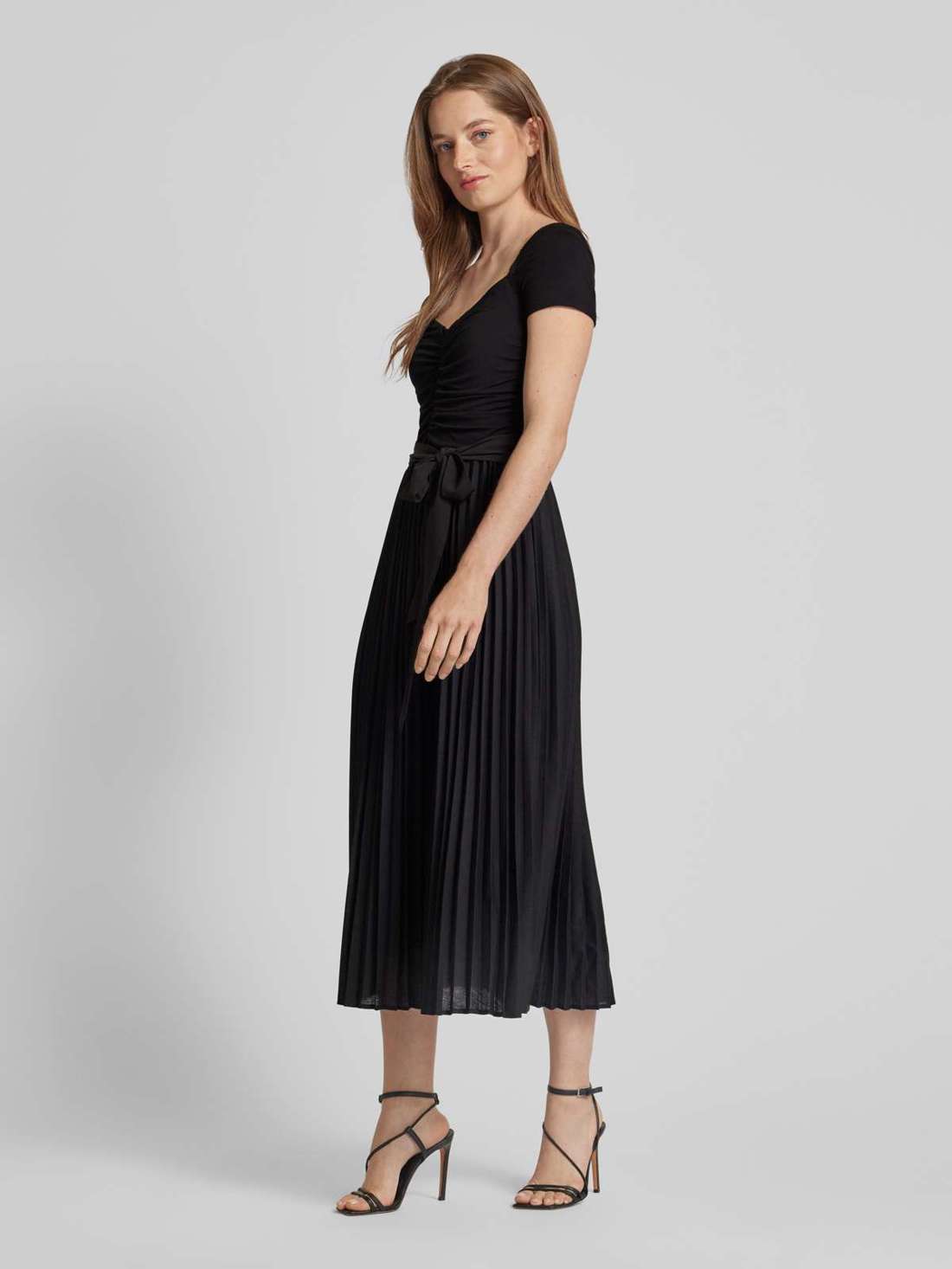 Платье миди с рюшами VERONICA