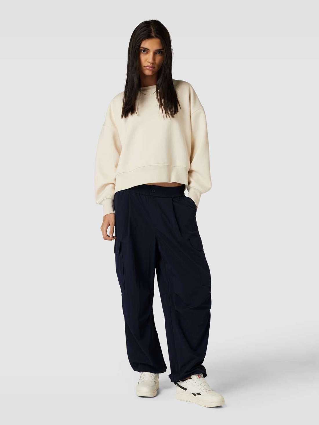 Брюки-карго с эластичным поясом