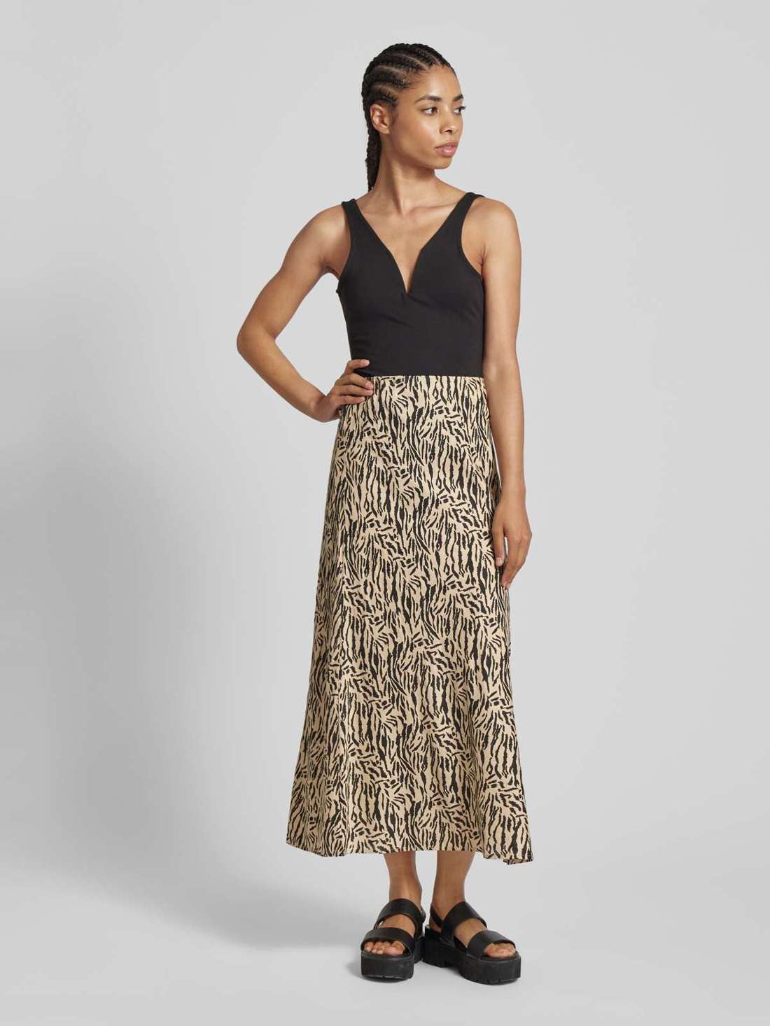 Юбка-макси из вискозы со сплошным узором