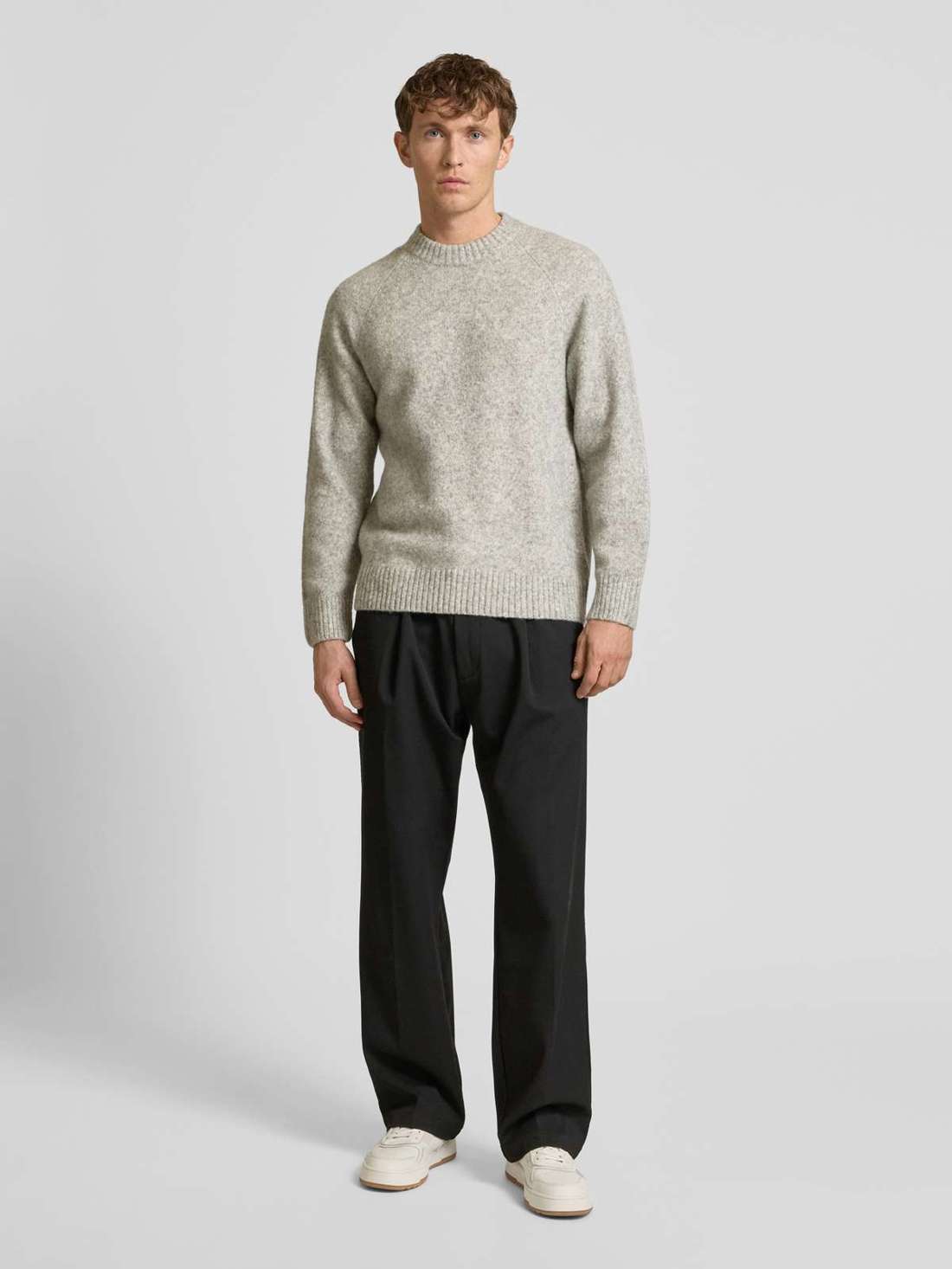 Вязаный свитер с ребристыми манжетами Gilbert