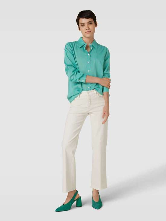 Блузка-рубашка с мотивной строчкой VINA