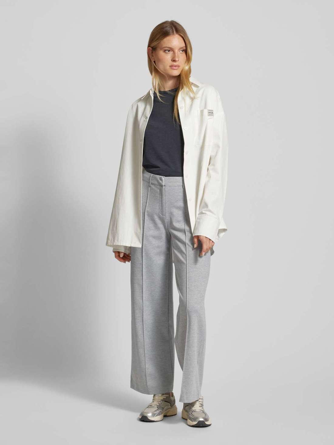 Брюки из ткани с фиксированными складками KATE