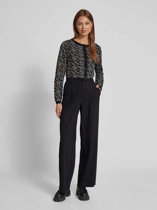 Кардиган из смесовой вискозы с круглым вырезом