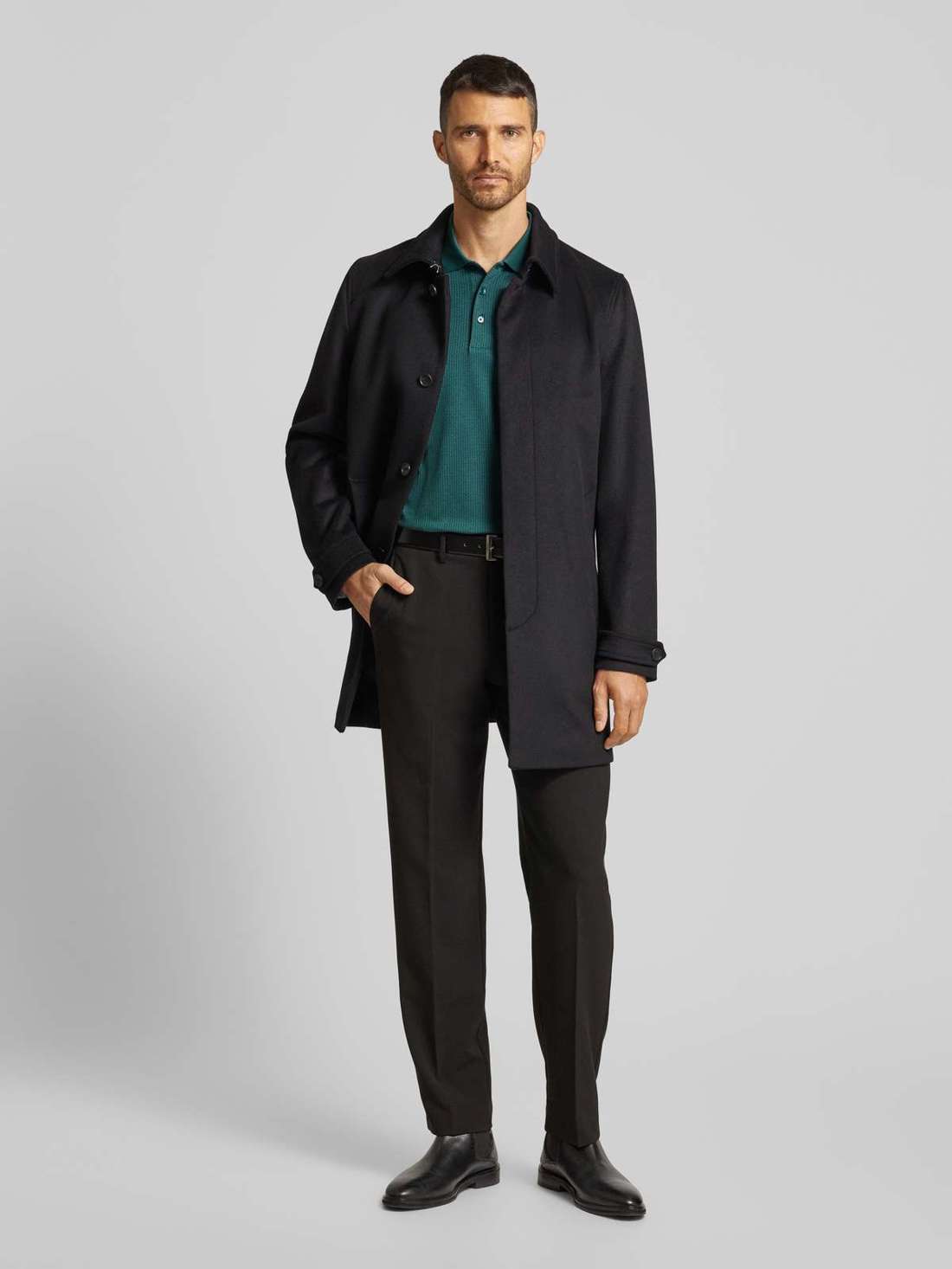 Рубашка-поло с короткой планкой на пуговицах