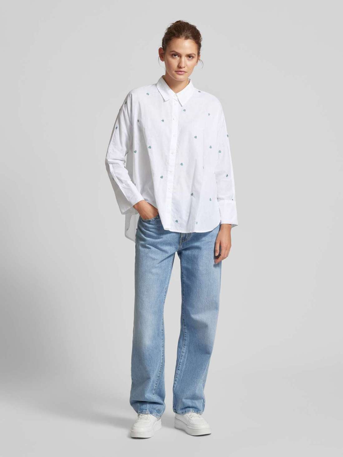 Блузка-рубашка с планкой на пуговицах NEW LINA