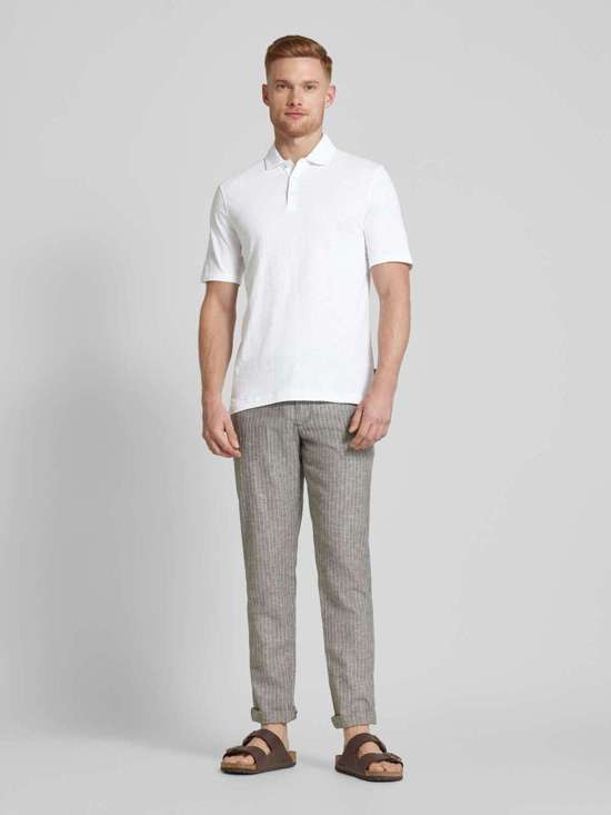 Облегающая рубашка-поло однотонного дизайна