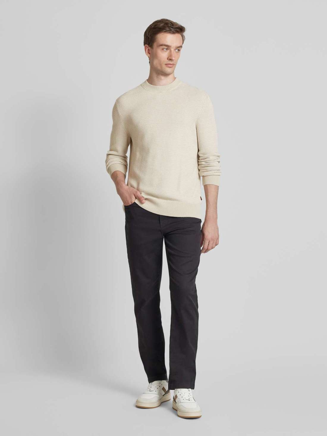 Вязаный свитер с круглым вырезом Amercury