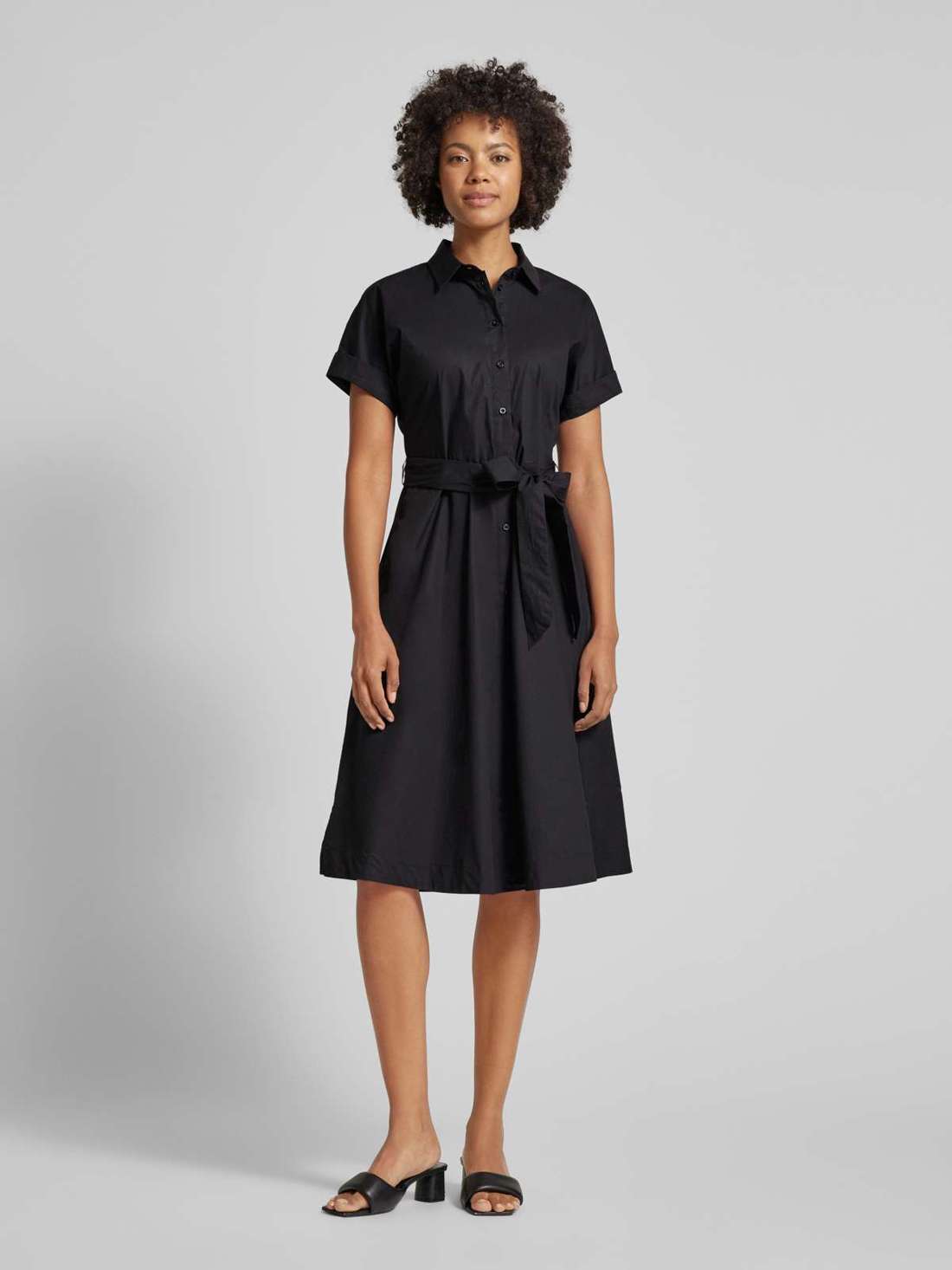 Платье миди с поясом