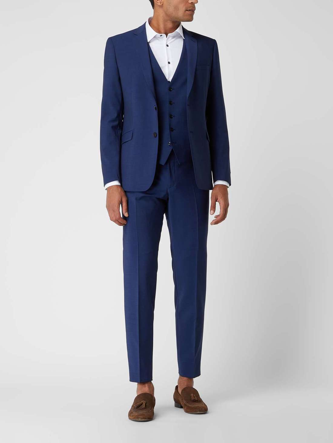 Костюмные брюки узкого кроя с содержанием шерсти Mercer