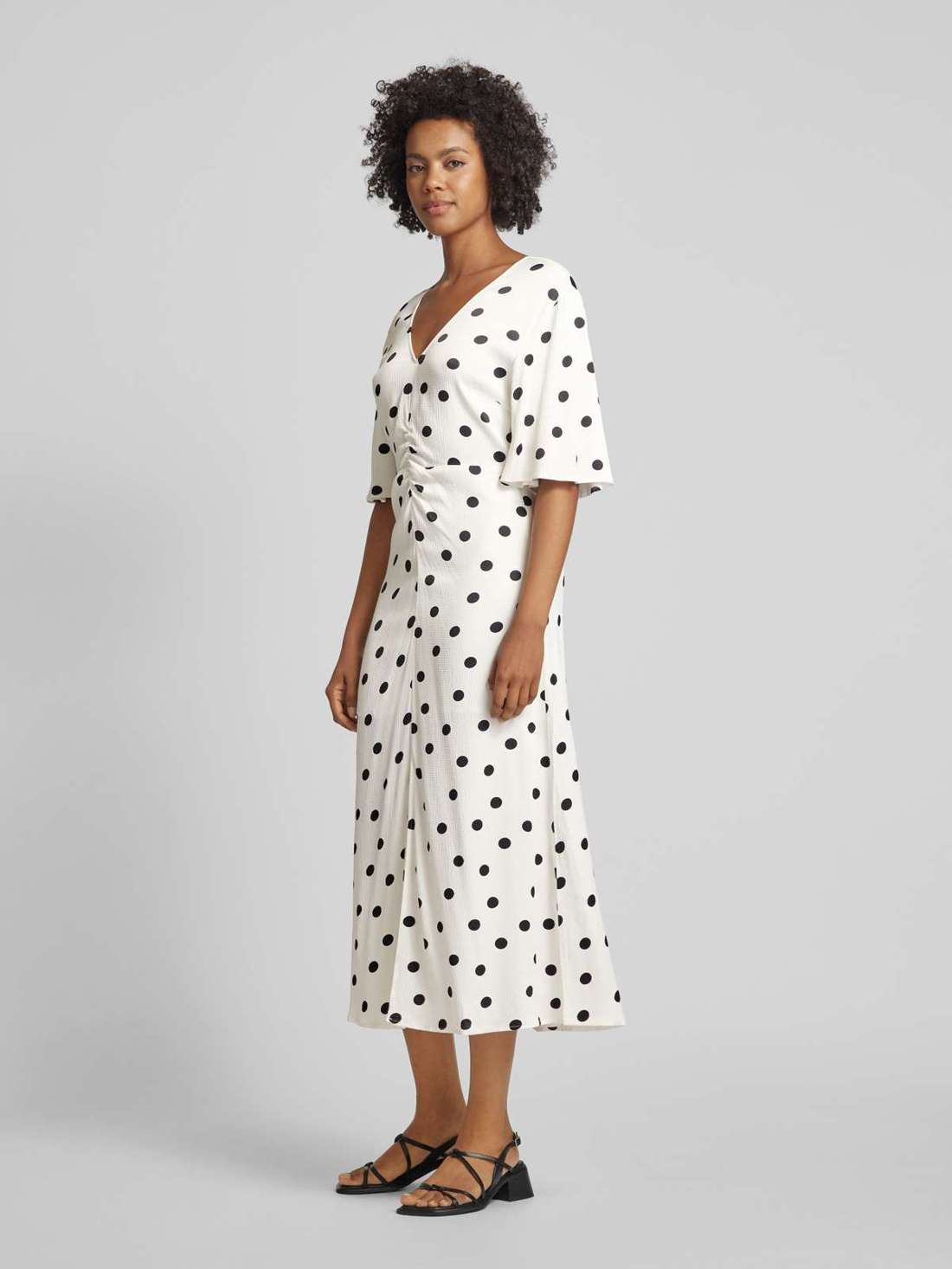 платье миди с V-образным вырезом Dottia