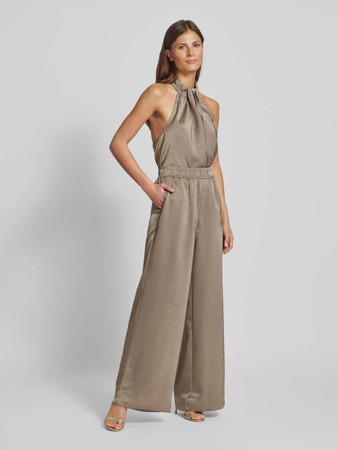 Тканевые брюки с эластичным поясом Asaka