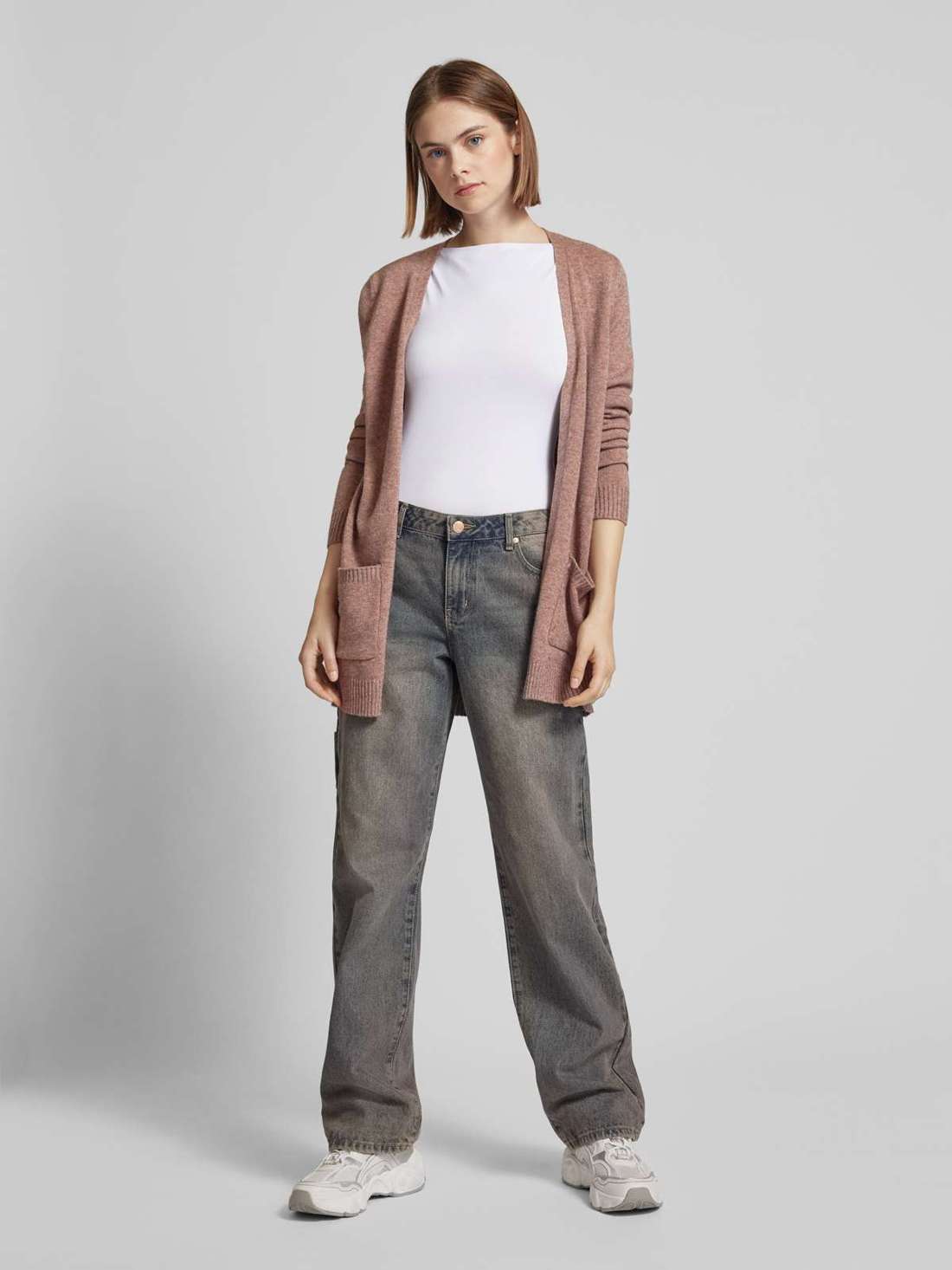 Вязаный кардиган с боковыми карманами LESLY