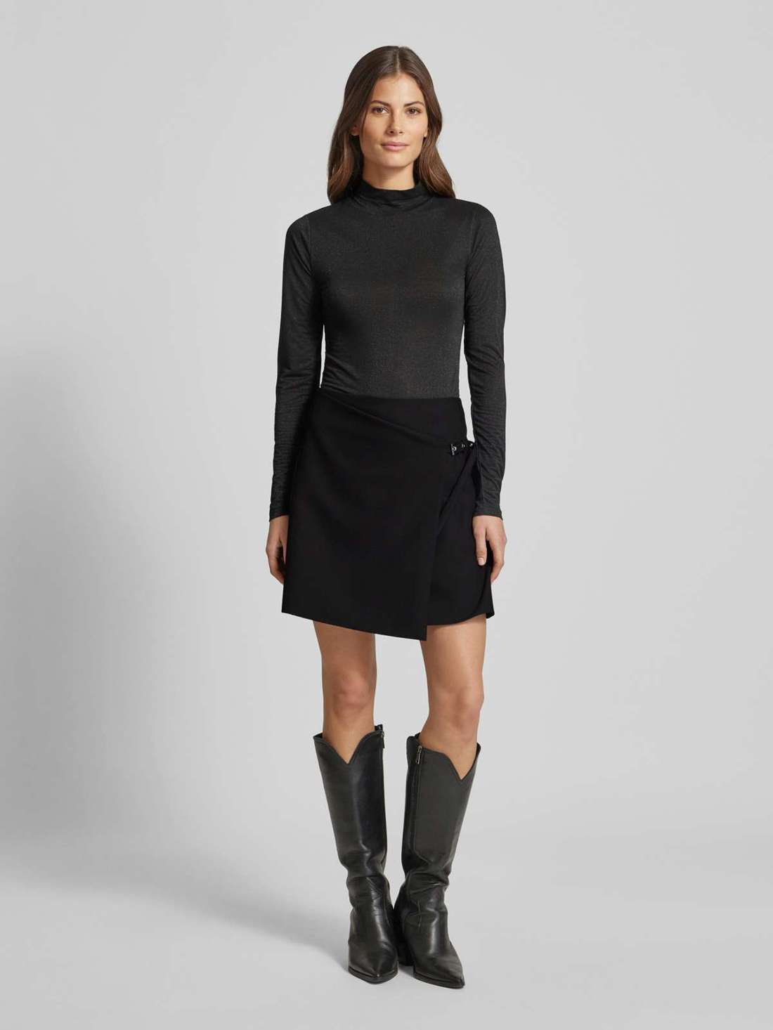 Юбка с запахом и молнией в заднем шве Ralu