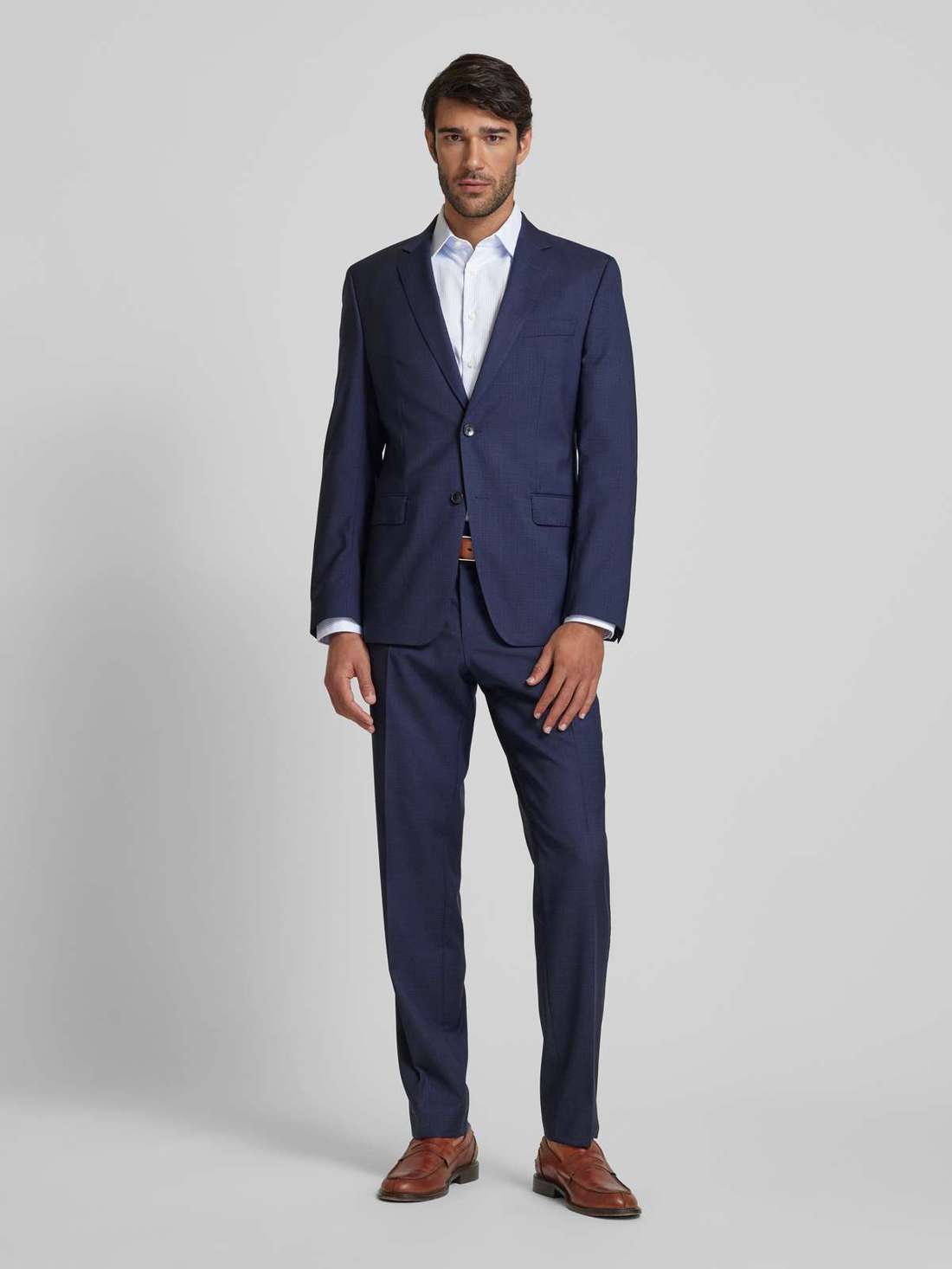 Деловая рубашка классического кроя с воротником «Кент»