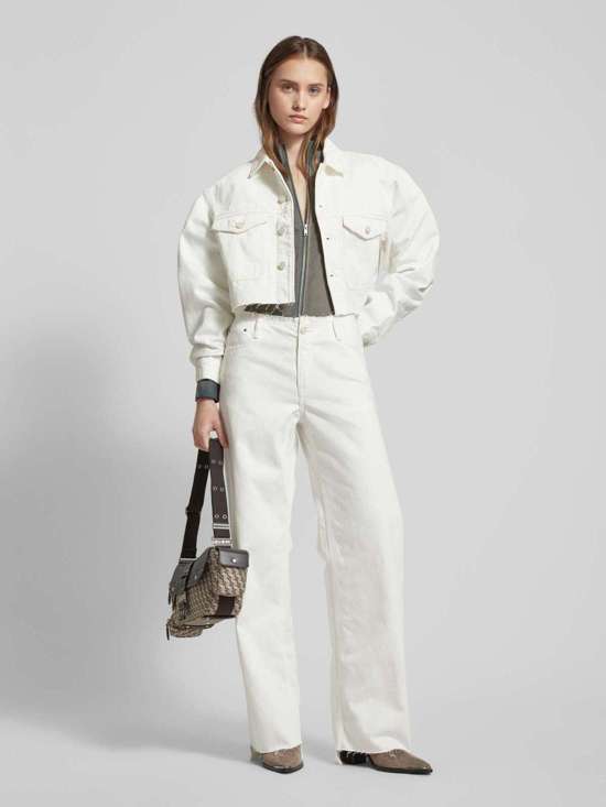 Джинсы свободного кроя однотонного дизайна Judee