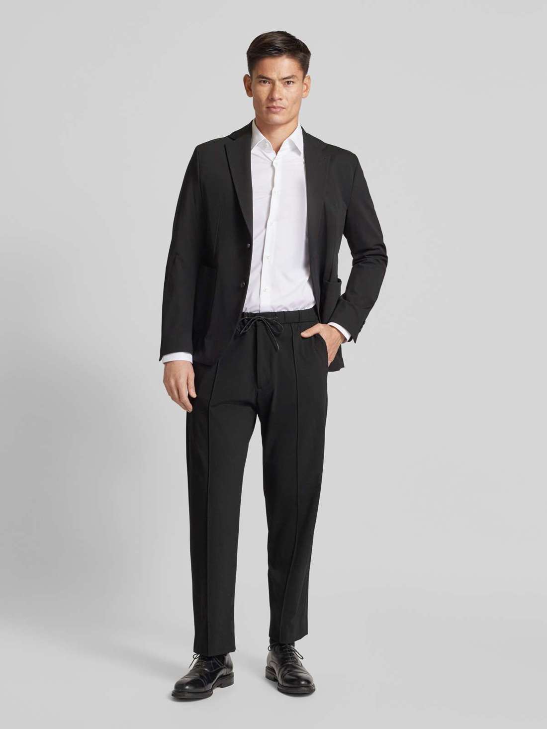 Брюки из ткани стандартного кроя с фиксированными складками LUIGI